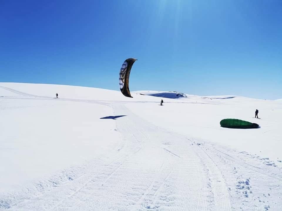 Kite i vinterfjellet