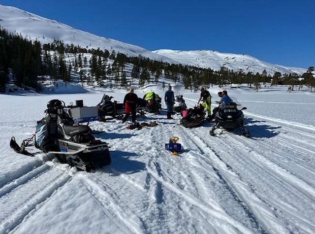 En pause på snøscooterturen
